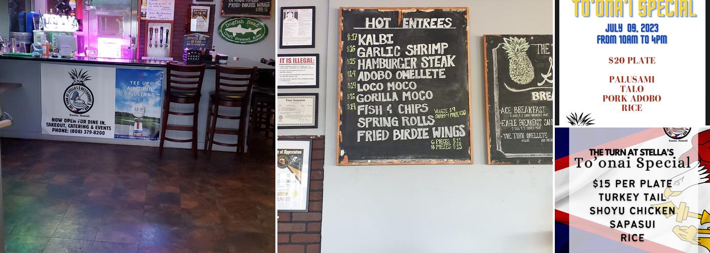 The Turn at Stella's Restaurant and Bar Menu