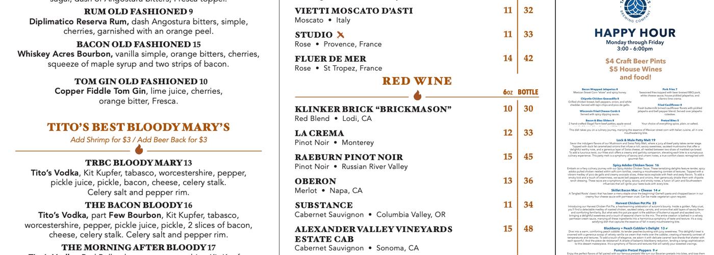 Lock & Mule by Tangled Roots Brewing Company Menu