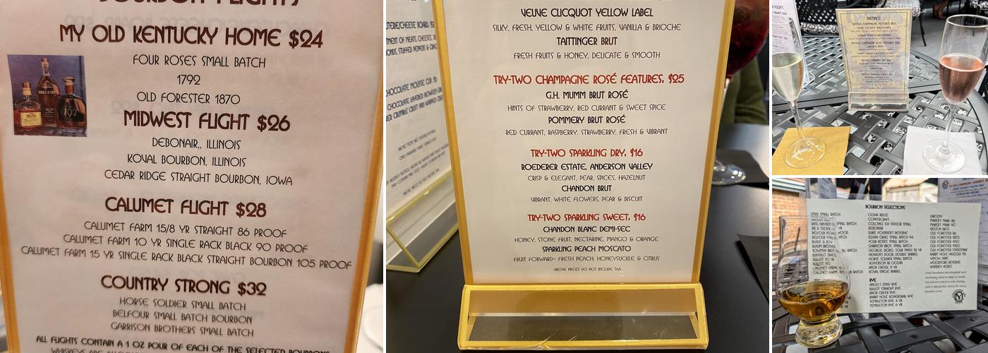 Champagne on Main Menu