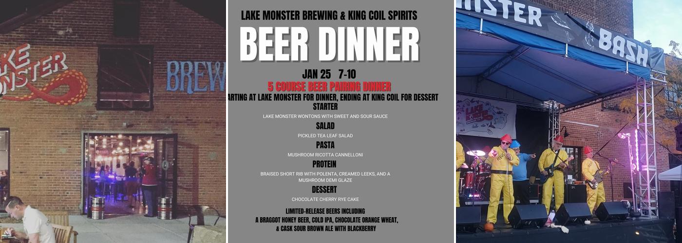 Lake Monster Brewing Company Menu