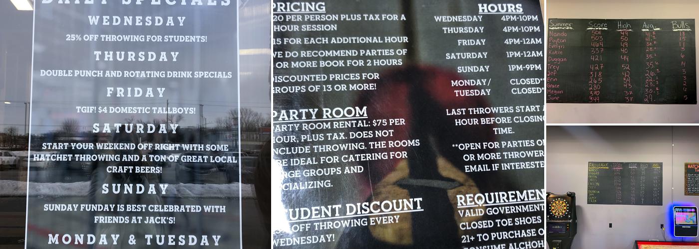 Hatchet Jack’s Menu