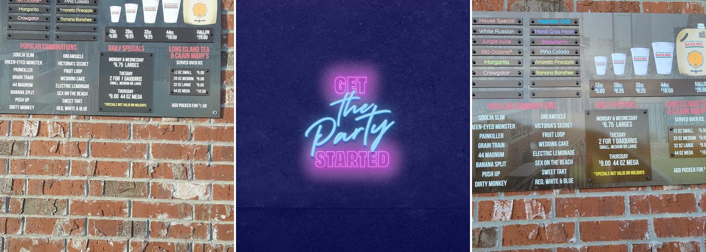 New Orleans Original Daiquiris Menu