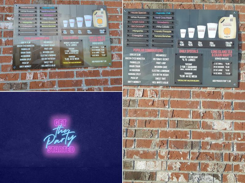 New Orleans Original Daiquiris Menu