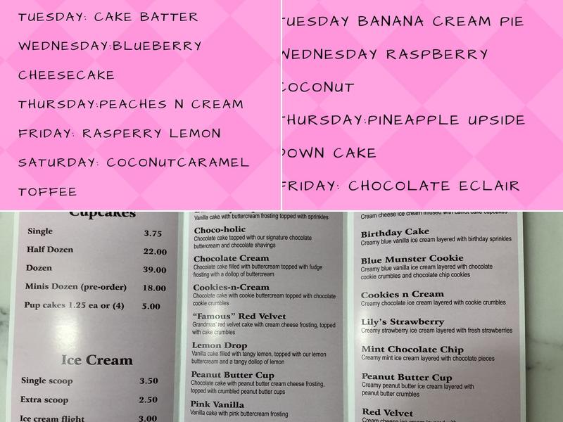 Smallcakes Cupcakery And Creamery Menu