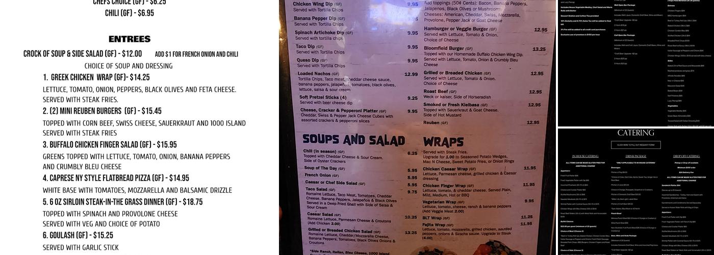 Bloomfield's Pub Menu