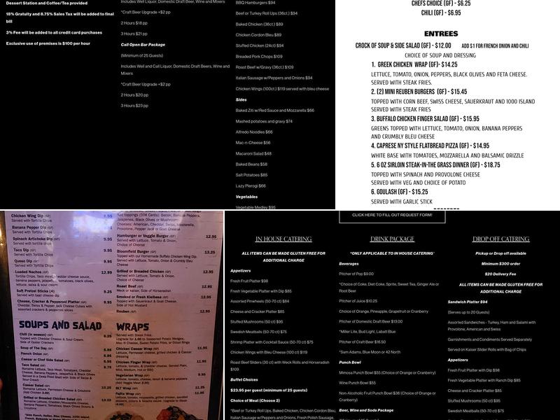 Bloomfield's Pub Menu