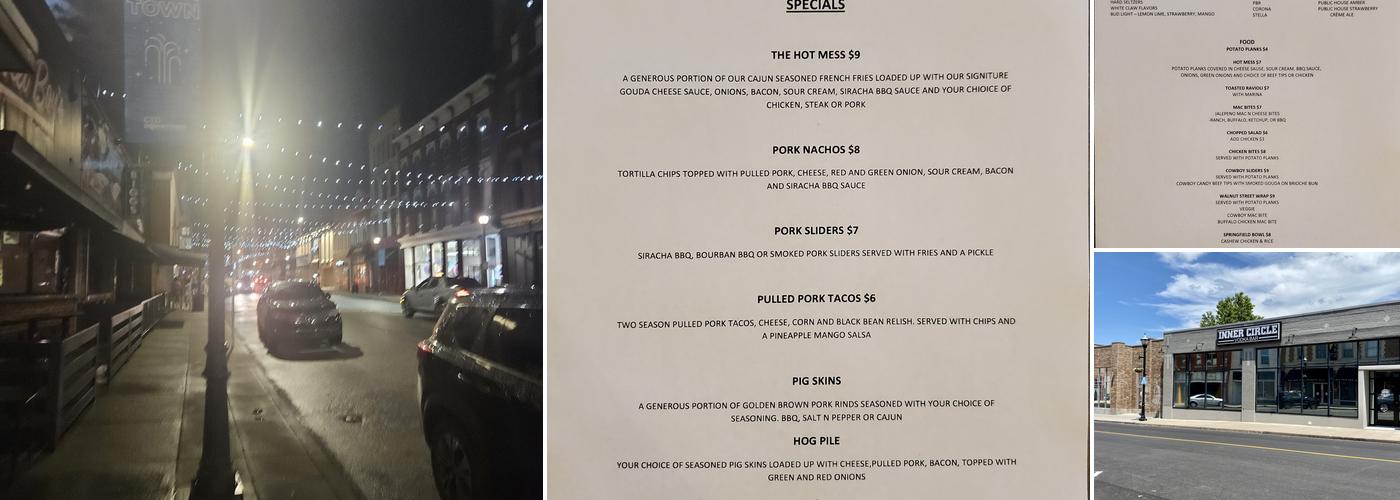 Inner Circle Springfield Menu