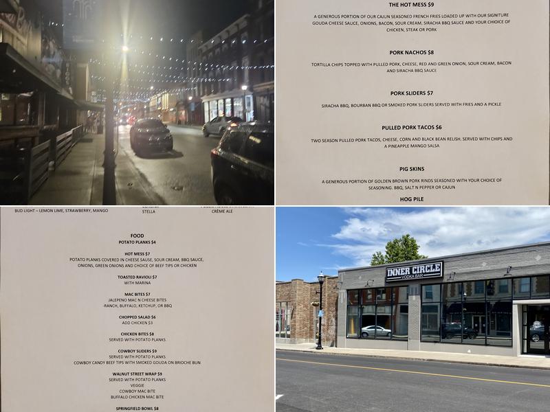 Inner Circle Springfield Menu