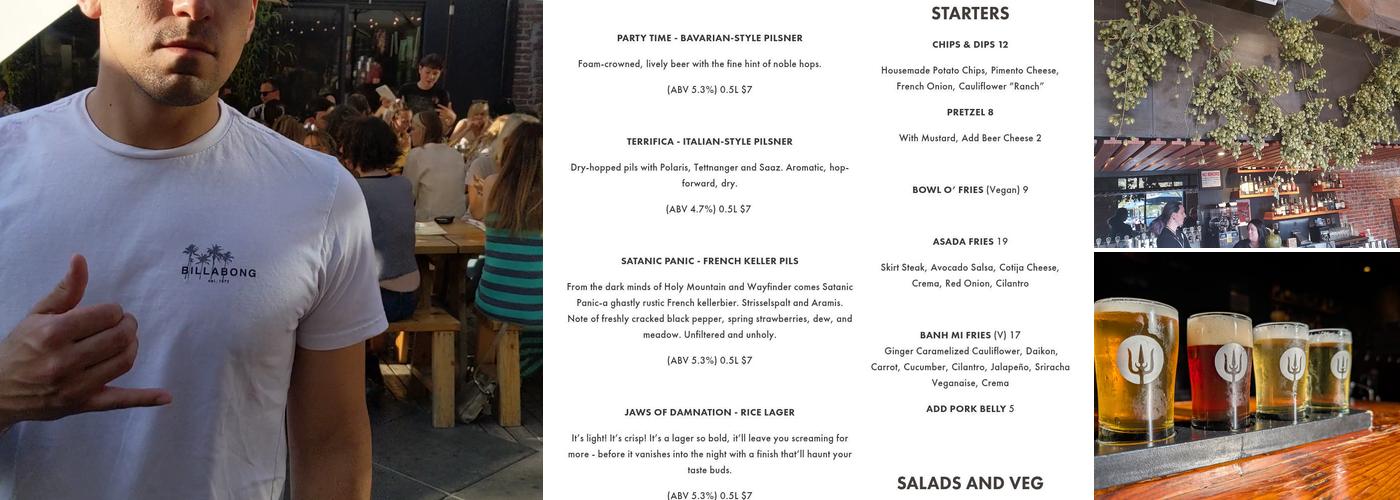 Wayfinder Beer Menu