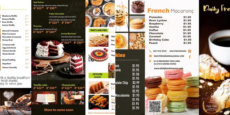 Daily Fresh Manna Pastries & Savory Menu
