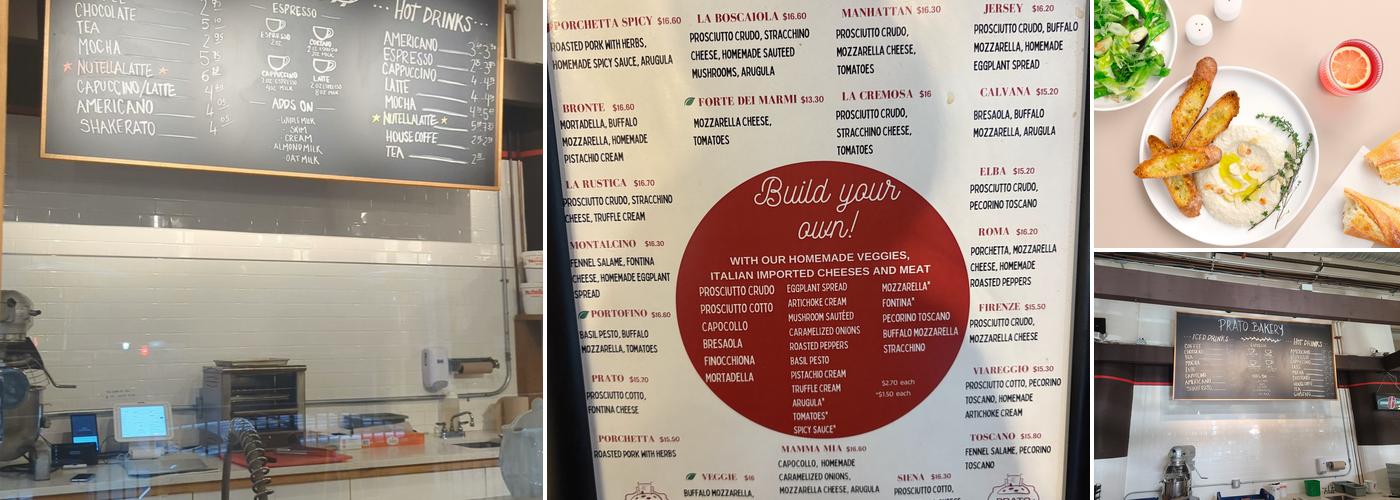 Prato Bakery Menu