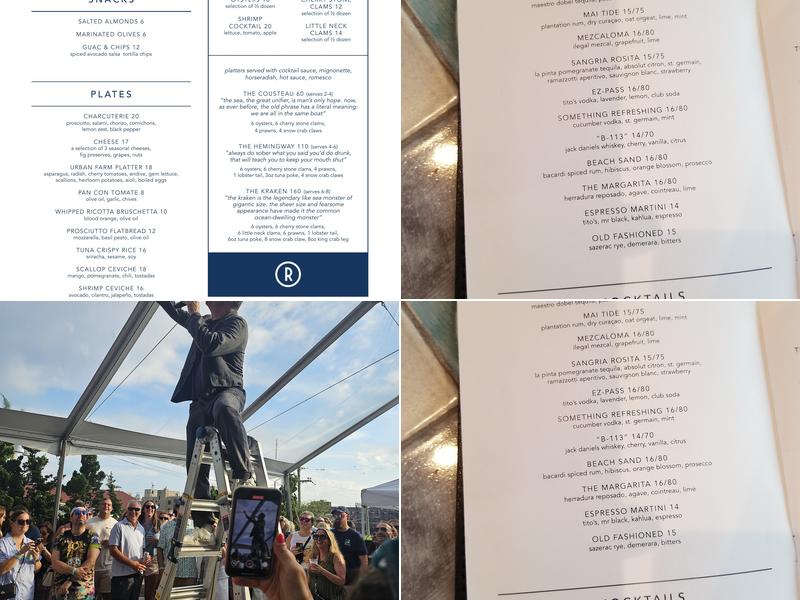 The Roof at the Rockaway Menu