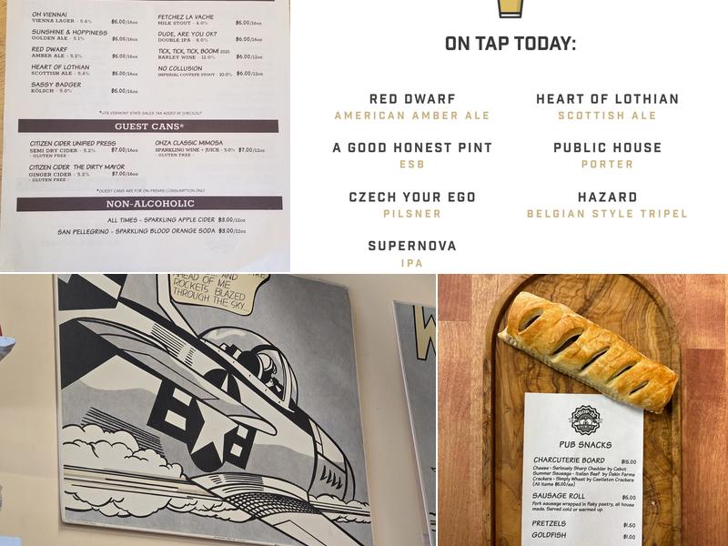 Drop-In Brewing Company Menu