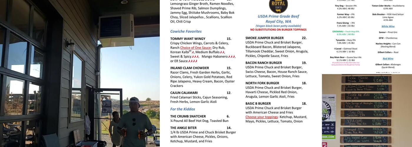 Cowiche Creek Brewing Company Menu