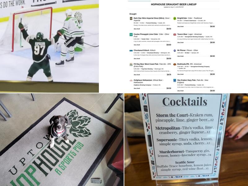 Uptown Hophouse Menu