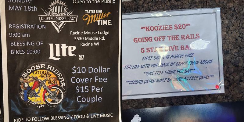 The Crazy Train Menu