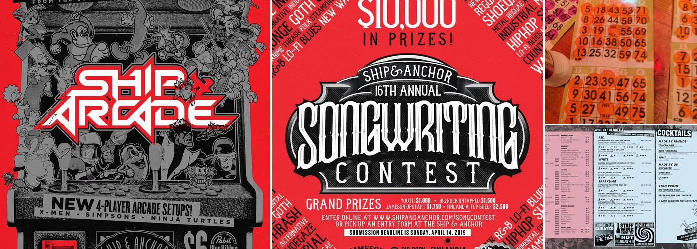 The Ship & Anchor Menu