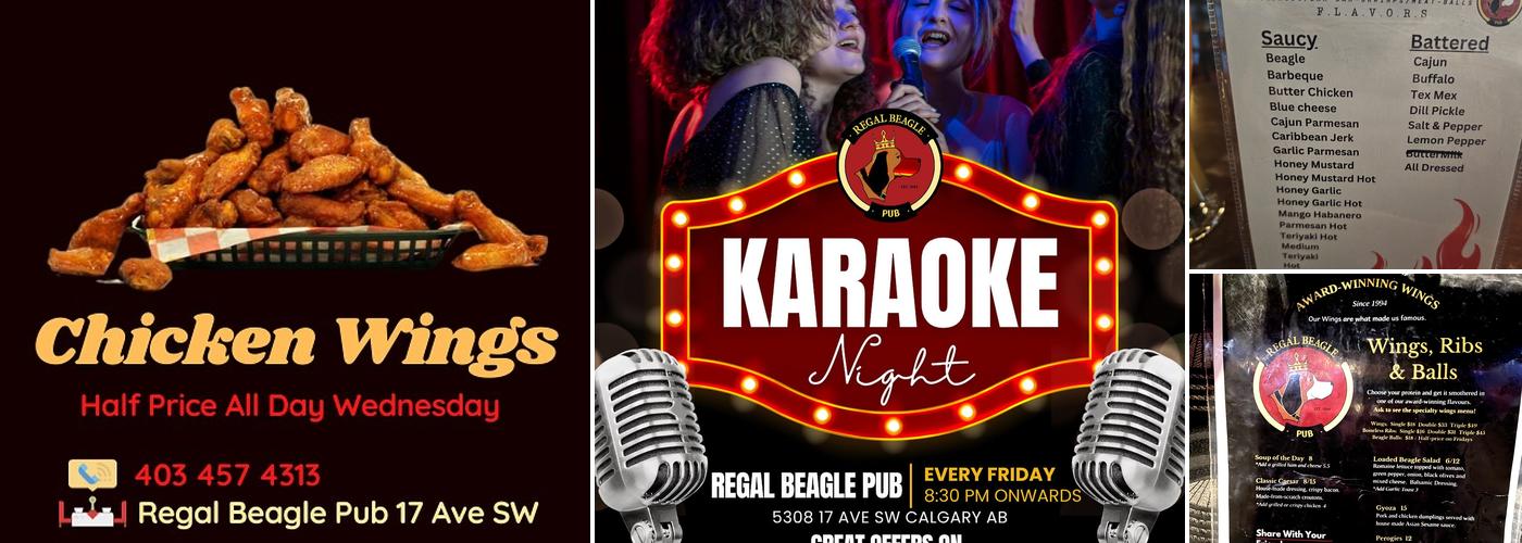 Regal Beagle Pub Menu