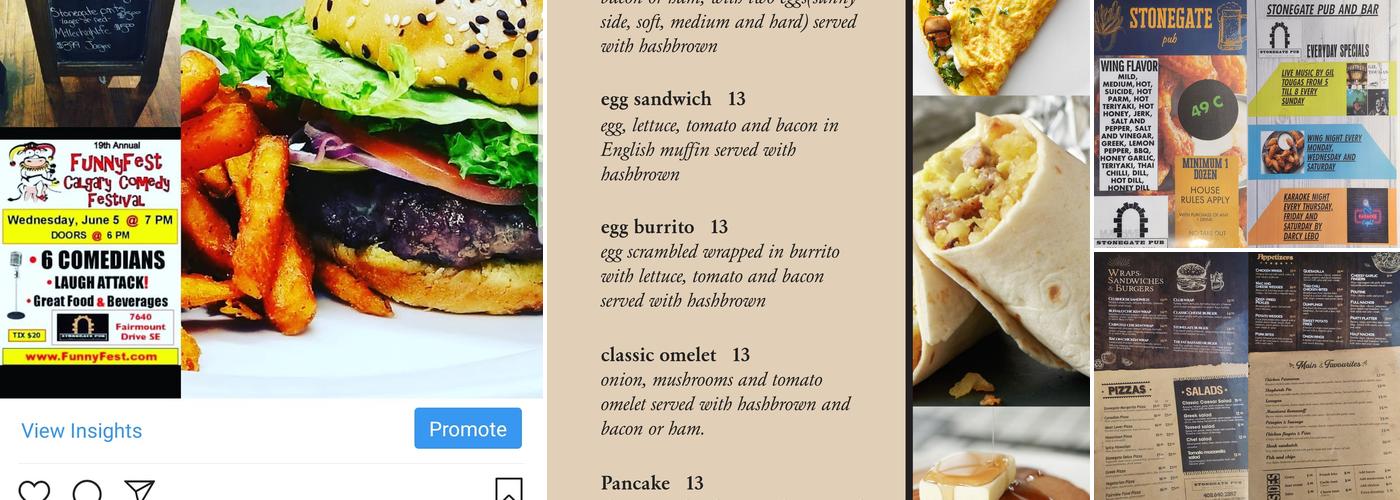 Stonegate Pub Menu