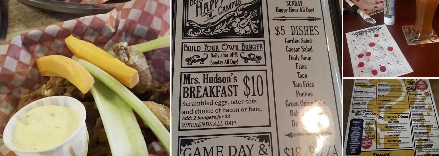 The Sherlock Holmes Pub Campus Menu