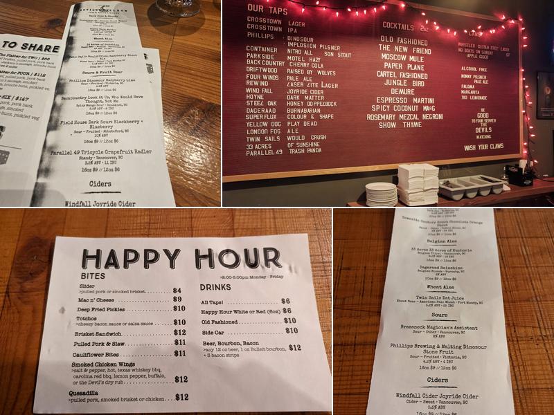 Devil's Elbow Ale and Smoke House Menu