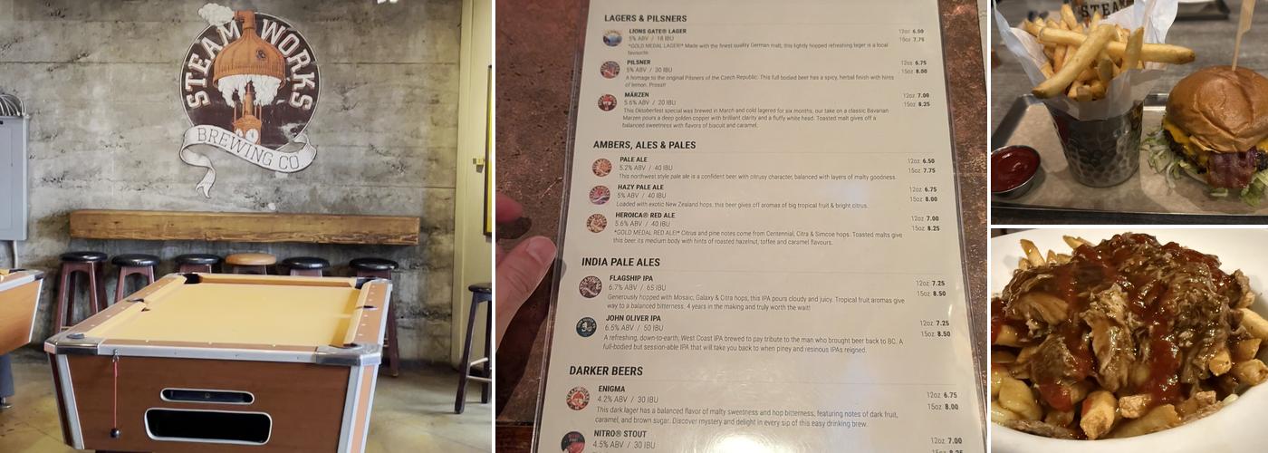 Steamworks Brewpub Menu