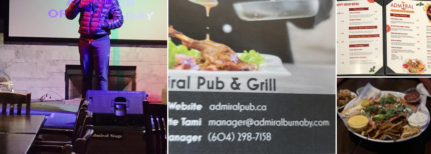 Admiral Pub Menu