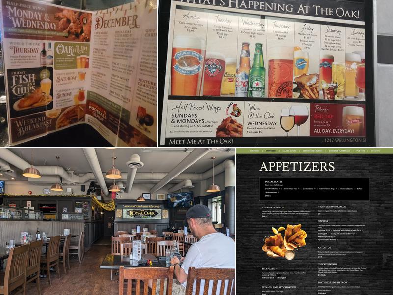 The Royal Oak - Wellington at Hinton Menu