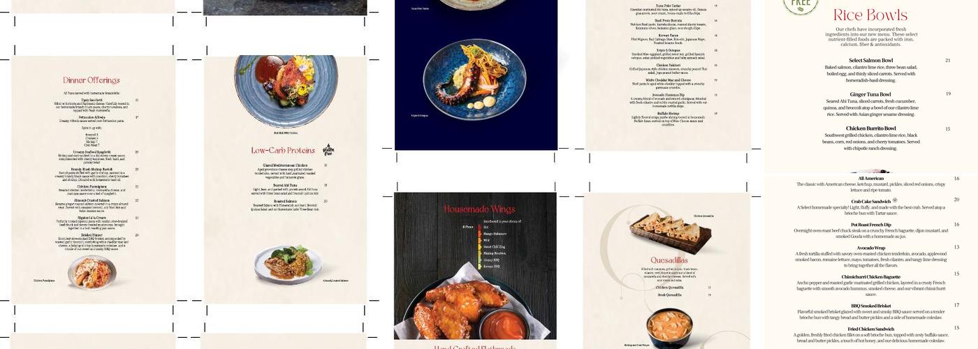 The Cage in Warrington Menu