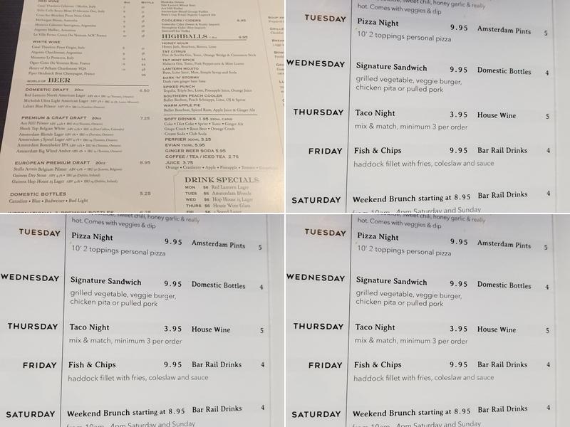 Red Lantern Pub Menu