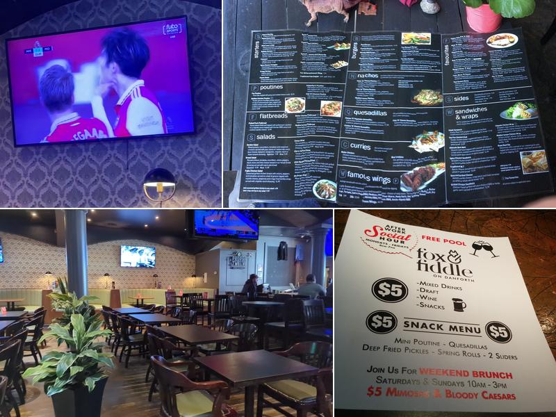 Fox & Fiddle Danforth Menu