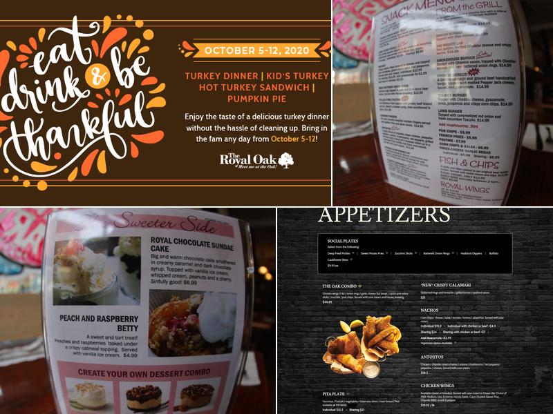 The Royal Oak (Bank at Maclaren) Menu