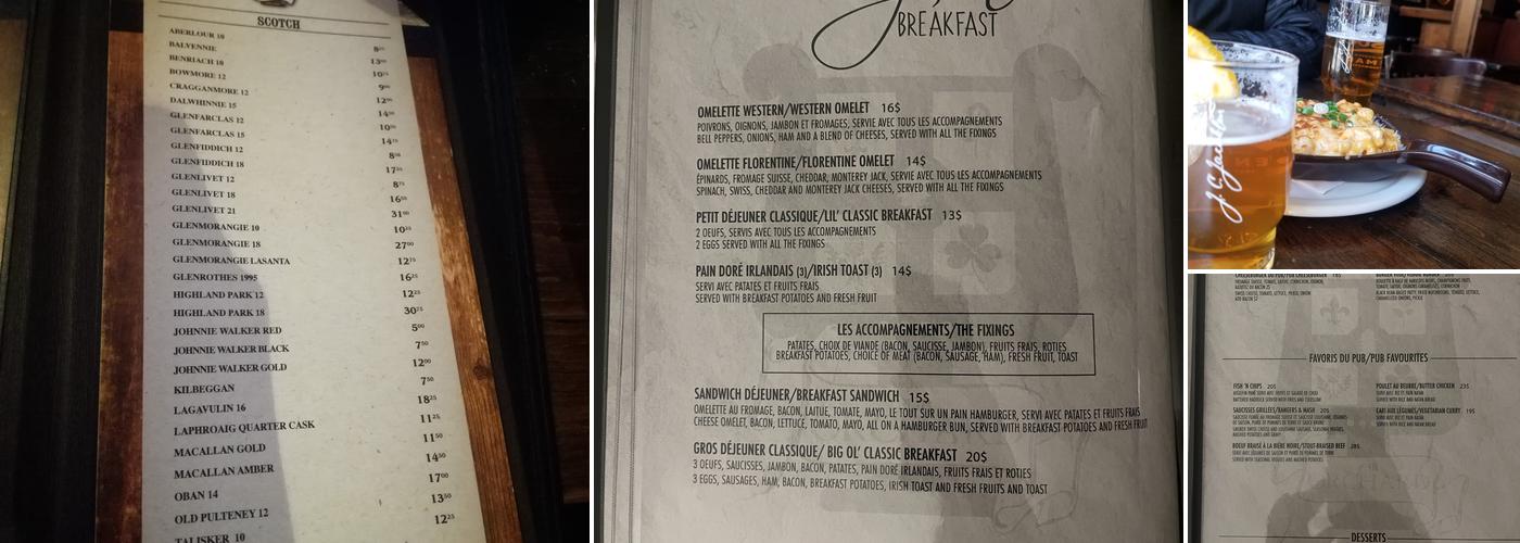 Ye Olde Orchard Pub & Grill Menu