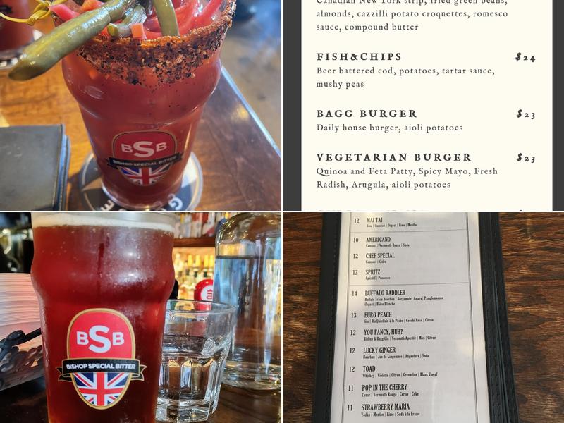 Pub Bishop & Bagg Menu
