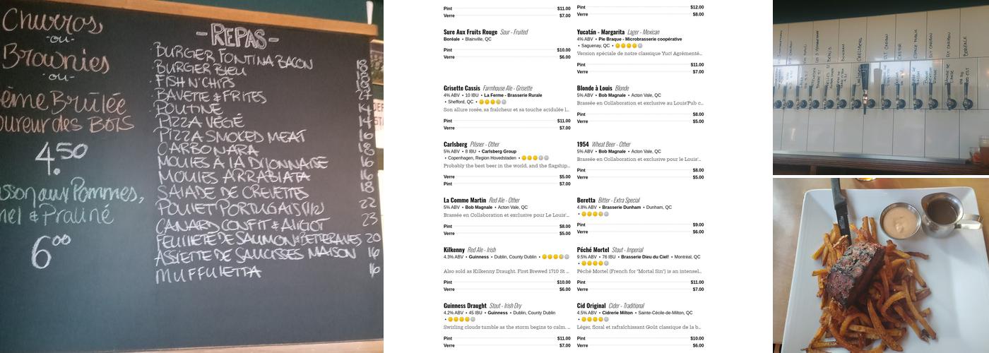 Louis' Pub Menu
