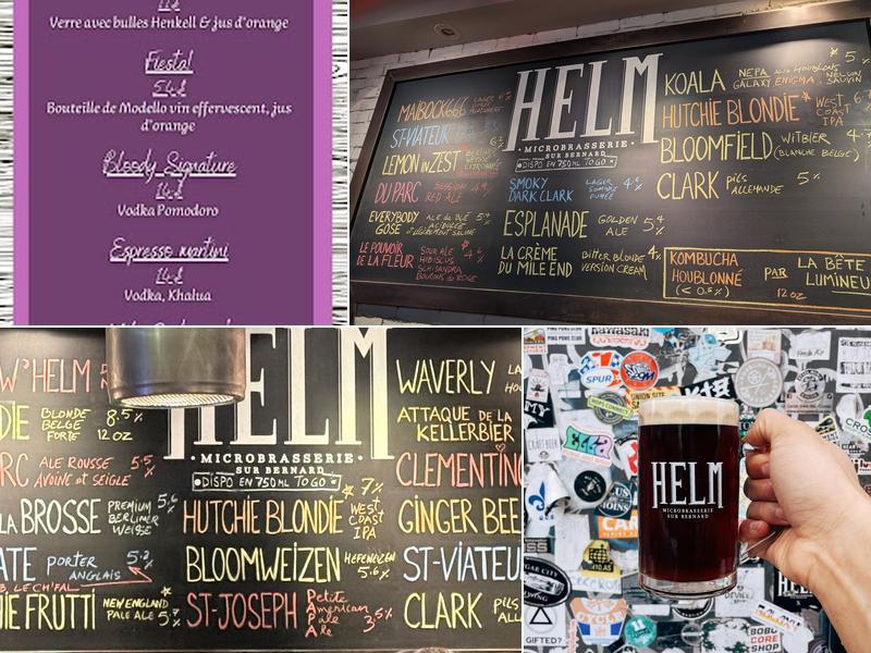 HELM - Microbrasserie sur Bernard Menu