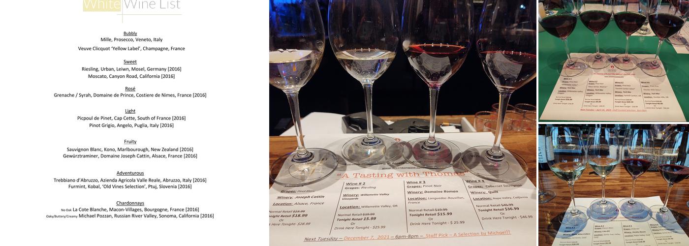 Accent on Wine at Whitehall Menu