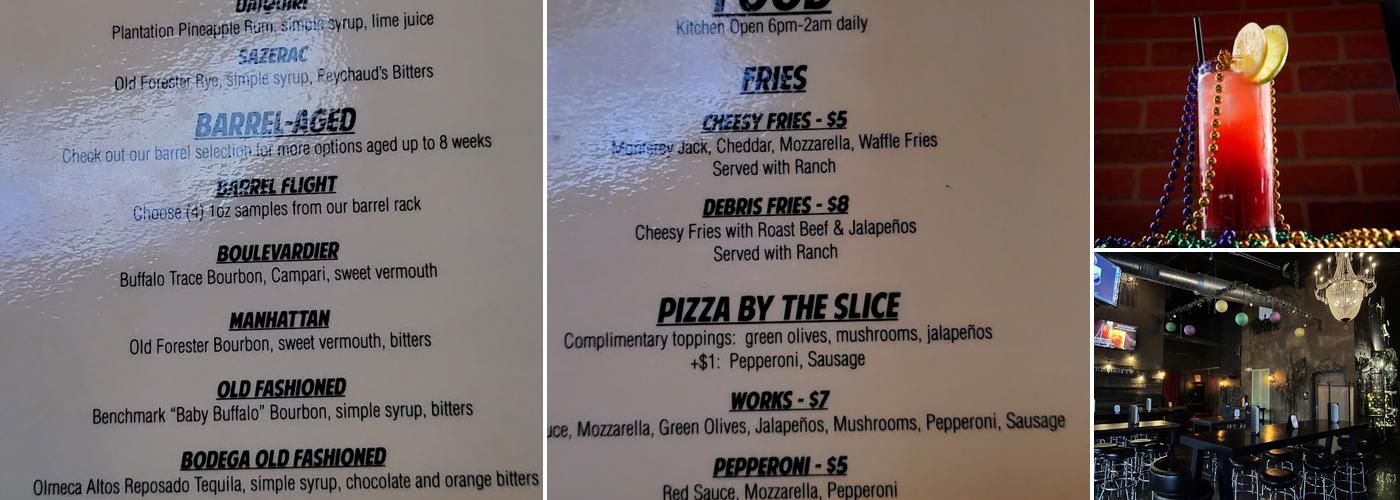 Tulane’s Menu