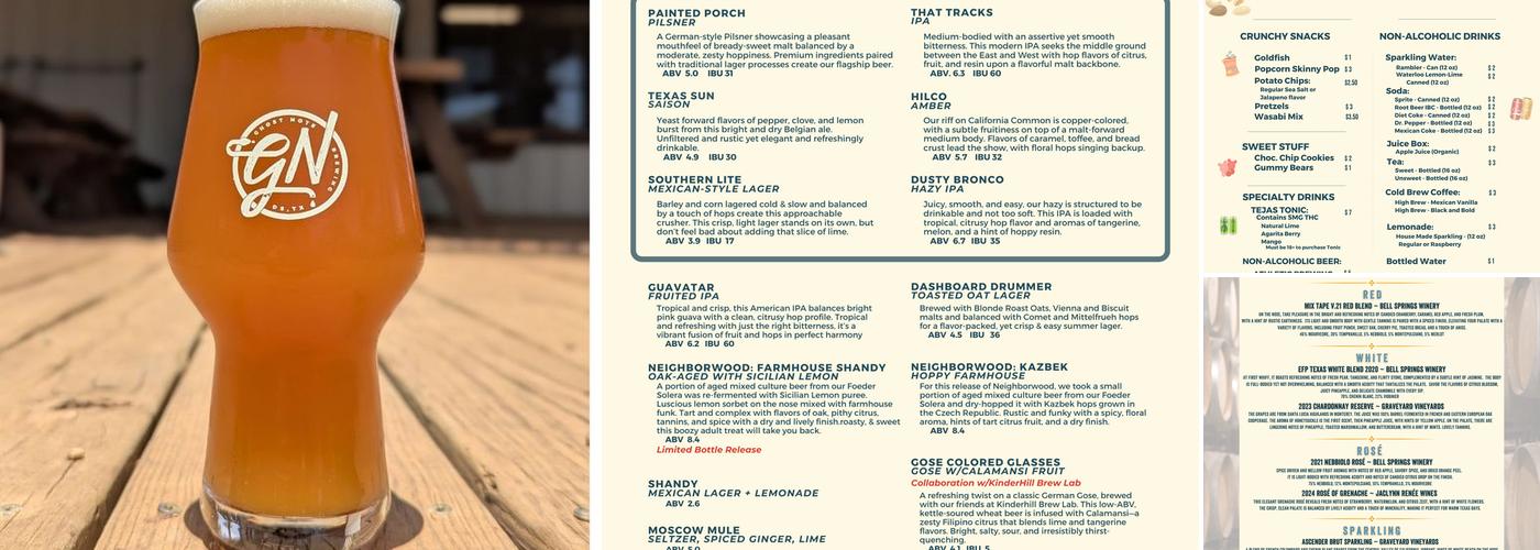 Ghost Note Brewing Menu