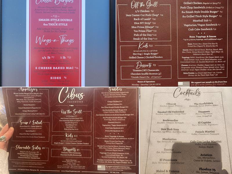 Cibus Menu