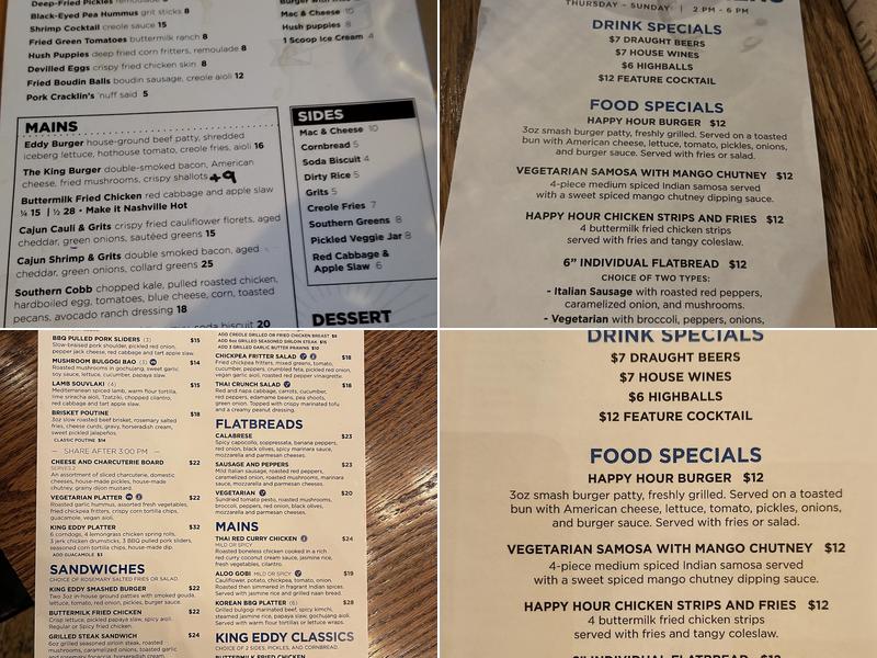 King Eddy Menu
