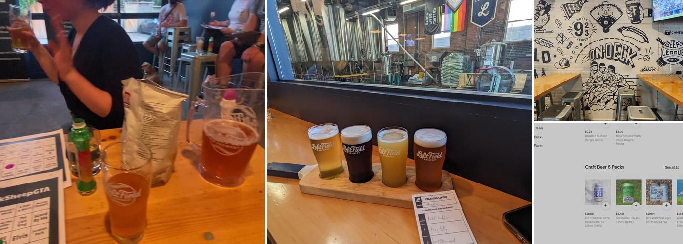 Left Field Brewery Menu