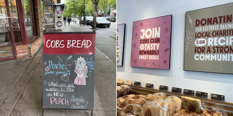COBS Bread Bakery Robson Street Menu