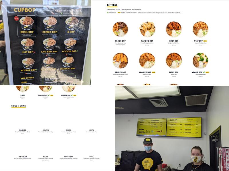Cupbop - Korean BBQ in a Cup Menu