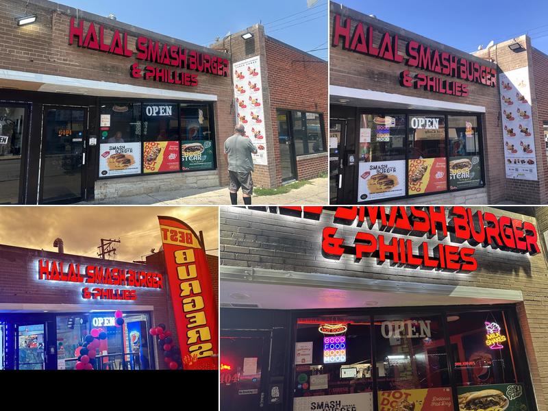 Halal smash burger and phillies (Devon california)