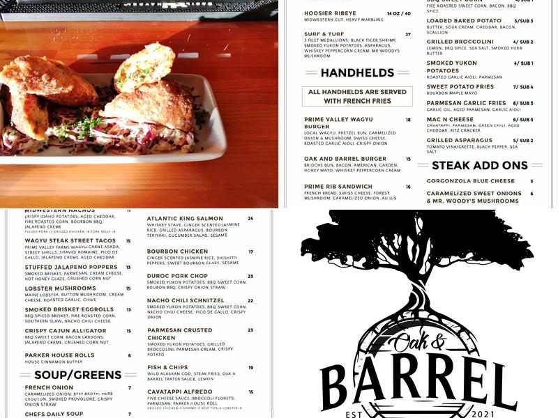 Oak & Barrel Menu