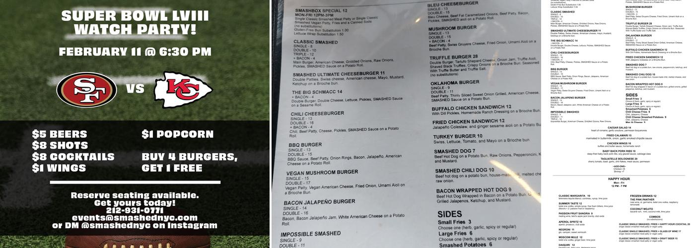 SMASHED Menu