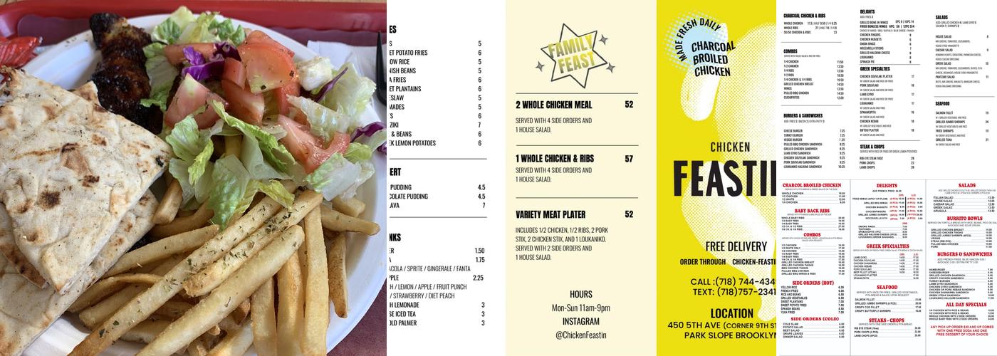 Chicken Feastin Menu