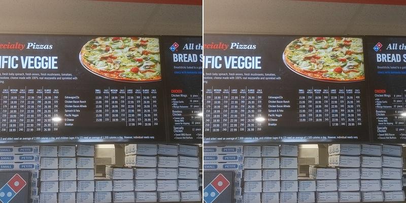 Domino's Pizza Menu
