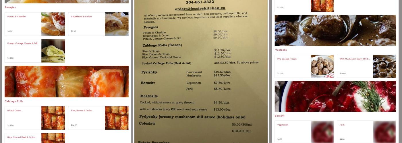 Jessie's Kitchen Menu